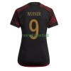 Maillot de Supporter Allemagne Timo Werner 9 Extérieur Coupe du Monde 2022 Pour Femme